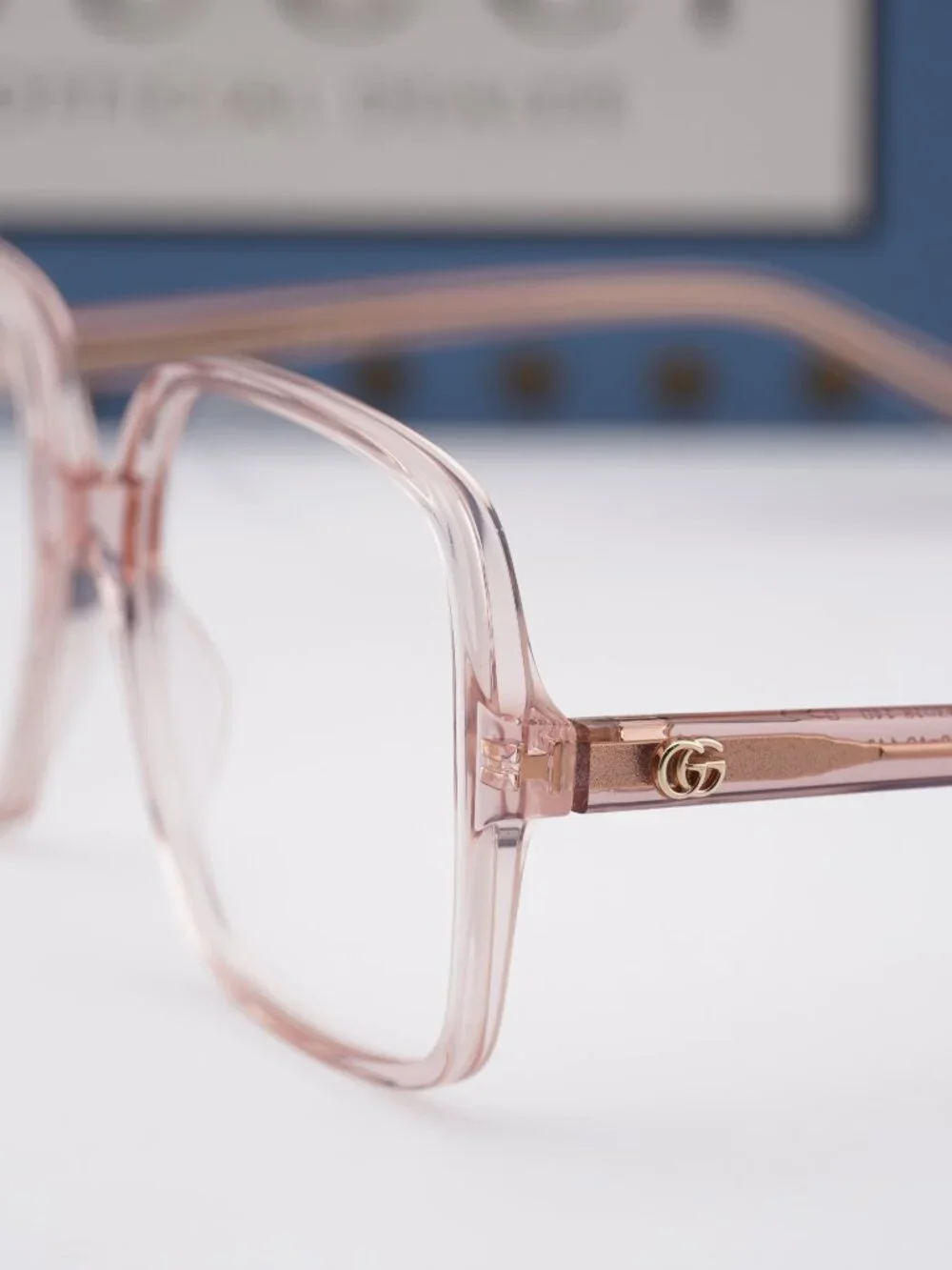 Gucci GG1994O 003 Square Eyeglasses 53mm - Crystal Pink